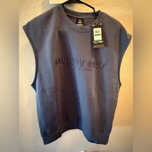 NWT project rock cutoff sweatshirt size L